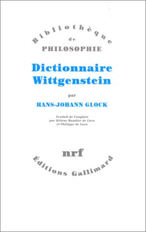 Dictionnaire Wittgenstein by Hans-Johann Glock, Hélène Roudier de Lara