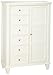 Coaster Home Furnishings 201308 Sandy Beach 6 Drawer Gentleman's Chest with Concealed Storage, White