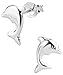 Hypoallergenic Sterling Silver Dolphin Stud Earrings for Kids (Nickel Free)
