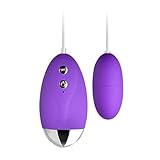 Romi Silicone Egg Vibrator 20 Speed Purple Vibrating Love Egg G Spot Massager Sex Toy for Women (Any Quality Problem,Full Refund)