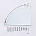 KES Bathroom Corner Glass Shelf Triangle Wall Shelf Corner Caddy Shelf Tempered Glass and SUS 304 Stainless Steel Wall Mount Brushed Finish, BGS2101A-2