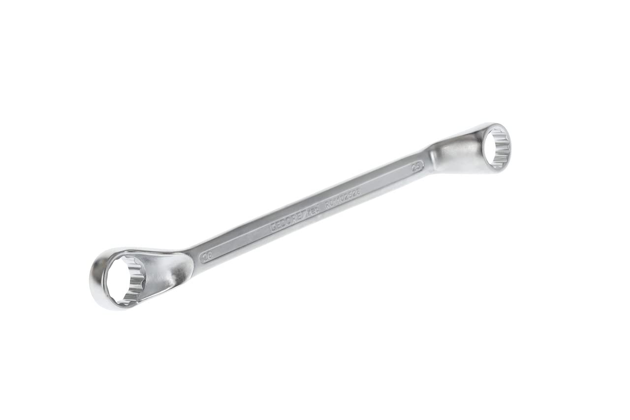GEDORE Red Double-Ended Ring Spanner SW 25 x 28 mm L 342 mm Chrome Vanadium Steel Silver