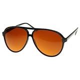 zeroUV - Retro Large Plastic Aviator Sunglasses with Blue Blocking Driving Lens Ditka Hangover Alan Burt Macklin FBI (B)