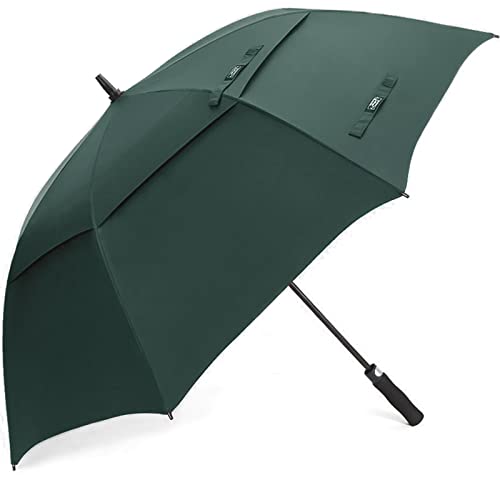 G4Free Golf-Regenschirm, 54 Zoll, automatische Öffnung, extra groß, doppelte Abdeckung, belüftet, winddicht, wasserdicht, Stock, Regenschirm