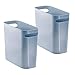 mDesign Plastic Small Trash Can, 1.5 Gallon/5.7-Liter Wastebasket, Narrow Garbage Bin, Handles for Bathroom, Laundry, Home Office - Hold Waste, Recycling, 10