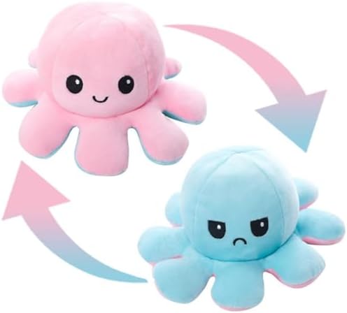 ECVV Reversible Octopus Plush Doll Baby Reversible Plushie Stuffed - Main Image