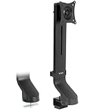 VIVO Black Adjustable Single Monitor Mount for Sit-Stand Workstation, Desk Converter | Monitor Arm Fits 1 Screen up to 32 inches (STAND-V001U)