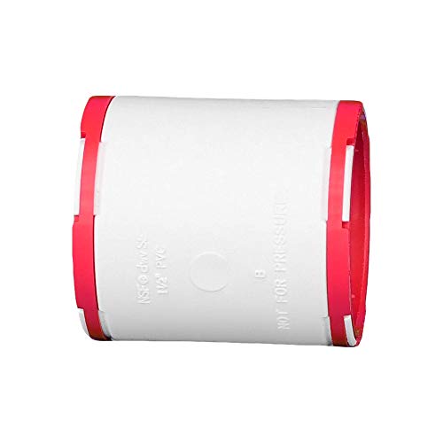 Charlotte Pipe CTT 00100 0800 Connectite Coupling, PVC, 1.5", White