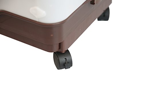 Homey Pet 3 Tiers Chinchilla Hamster Rat Ferret Cage with Sleeping Platform, Pull Out Tray, Urine Guard and Lockable Casters, Brown, L26 x W17 x H38 - Thumbnail 2