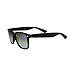 zeroUV Flat Matte Reflective Mirror Color Lens Large Horn Rimmed Style Sunglasses - UV400 (Soft Finish | Black/Rainbow)
