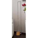 VONN VSSF5109BL Integrated LED Floor Lamp in Plated Wood Finish, 8.75" L x 6" W x 60" H, Black