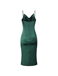 Camisola de satén sin mangas para dama, sexy, de satén, con cuello en V, hombros descubiertos, delgada, sin mangas