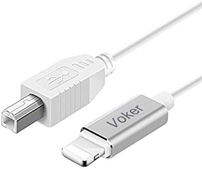 Midi Cable to Lightning Connector,Lightning to Midi Interface,USB 2.0 Adapter OTG Cable for iPhone 8/8 Plus/Xs/ 7/7 Plus 6/6 Plus / 5 / 5s / iPad iPod,Electric Piano Audio Interface 5ft (1.5m)