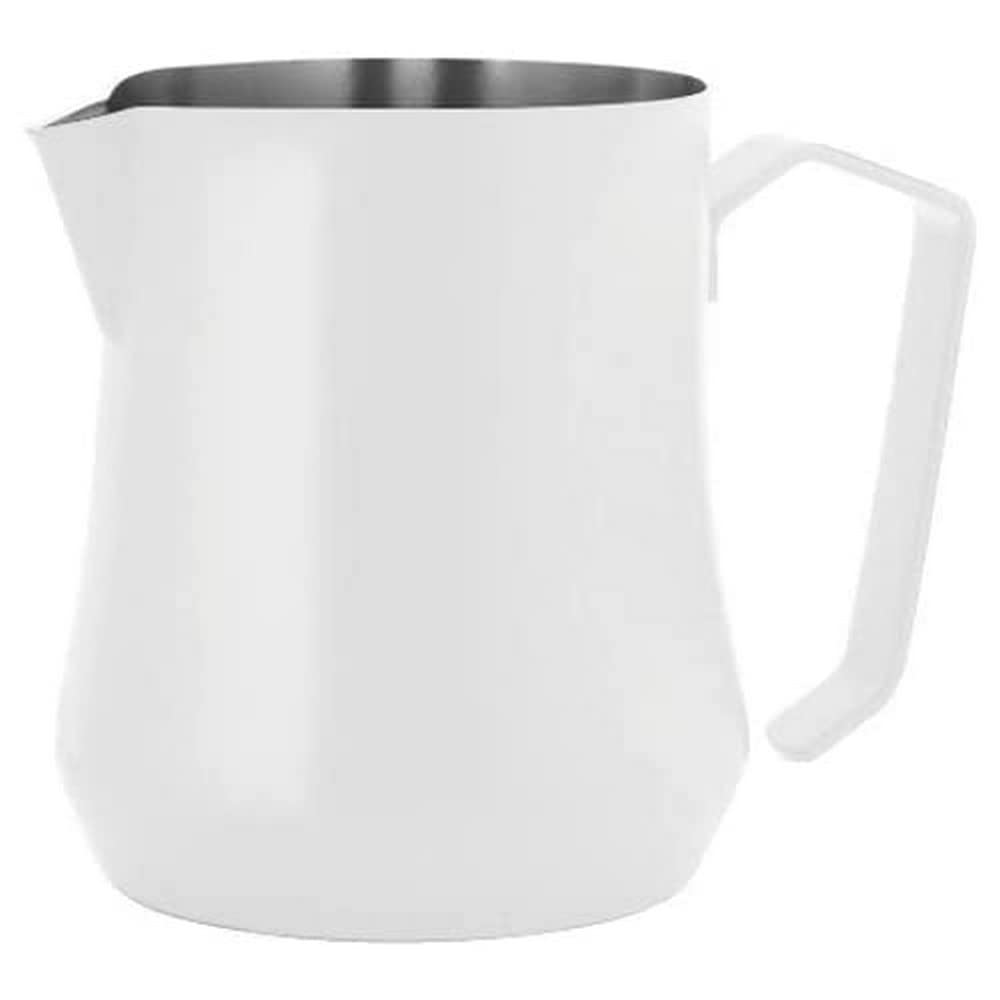 Metallurgica Motta 17 oz Stainless Steel Tulip Milk Frothing Pitcher, White