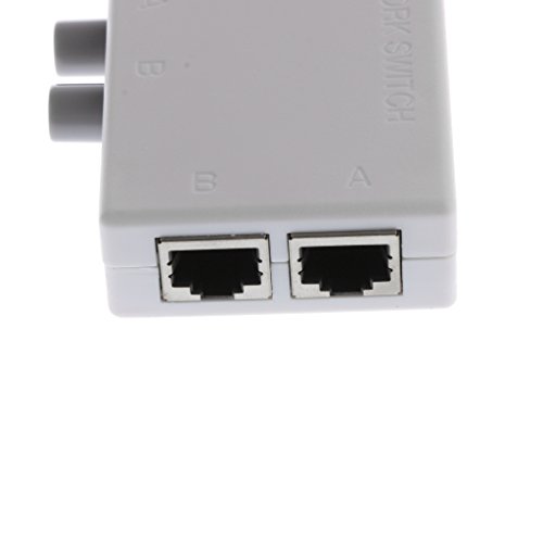 image for D DOLITY 2Piece RJ45 Manual Network Switch Selector Mini LAN Cable Swi