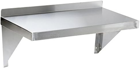 Foodservice Essentials WS-1224 Stainless Steel Floating Wall Shelf, 12-Inch x 24-Inch
