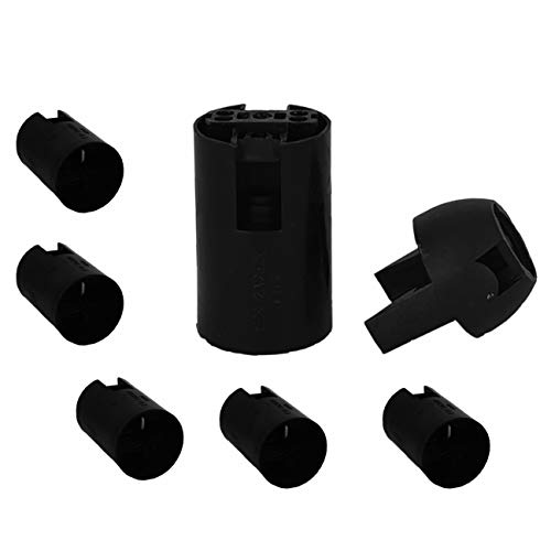 FExYinz 6 pcs per Pack 4 Years Warranty E14 Lamp Holder Pendant Type Black Color Candle Bulb Socket