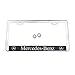 Mercedes-Benz Chrome License Plate Frame w/ Carbon Fiber Style Letter