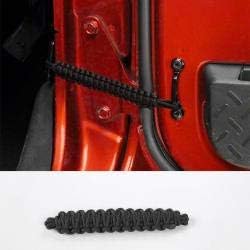 Nkcar PVC Black Car Door limiter Band* 2PCS for Jeep Wrangler JL 2018