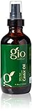 Gio Naturals Organic Cold Pressed Castor Oil, Regrowth Treatment for Hair and Skin Moisturizer, 4 Oz