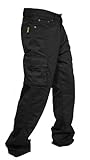 Newfacelook Men's Motorcycle Cargo Jeans Pants Reinforced with Aramid Fiber