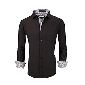 Mens Premium Dress Shirt,Casual Button Down Shirts for Men,Fashion Long Sleeve Work Shirt