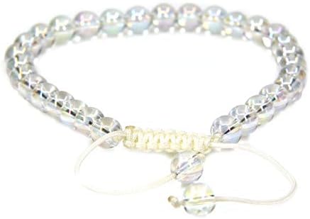 Handmade Gemstone 6mm Round Beads Adjustable Braided Macrame Tassels Chakra Reiki Bracelets 7-9 inch Unisex