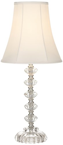 Bohemian Clear Stacked Glass Table Lamp