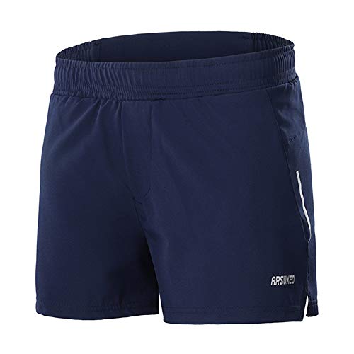 GITVIENAR Hardloopbroek voor heren, kort, 2-in-1 sportbroek voor heren, met ritssluiting, sneldrogende hardloopshorts… - Image 3