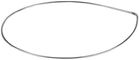 18" Omega Chain Solid 925 Sterling Silver NECKLACE, Width 1.5 mm (sc118,som05)