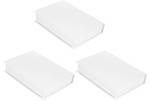 jojofuny 3pcs White Blank Decorative Books 25x18.5x3.8cm Faux Book Prop Models for Home Office Coffee Table