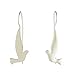 NOVICA Artisan Handmade Sterling Silver Drop Earrings Shining Dove from Thailand No Stone Animal Themed Bird [1.3 in L x 0.5 in W] ' Friendly Doves'