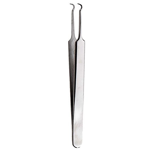 Stainless Steel Curved Hook Tipped Precision Tweezers Import