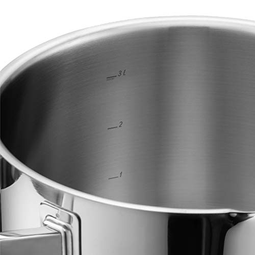 WMF 761066380 Набір кухонного посуду Function 4 із вставкою для пароварки, нержавіюча сталь, прозорий, 20 см, 5 шт.