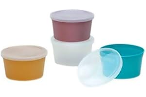 MEDEGEN Denture Cup, Transparent W/Lid, 25 Units 1 pack