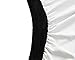 Lady Swain Women's Plus-Size V-Neck Solid Half Sleeve Short Fitted Dress, Black White, 3X