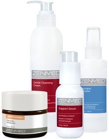 ZENMEDFree and Clear Combo with Omegaceramide, Gentle Cleansing Cream, Support Serum, Facial Cleansing Gel