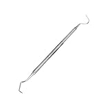 Professional Dental Tarter Scraper 100% Stainless Steel Double-Sided Hook & Angled Pick Wax & Clay Sculpting Tool (FDA Approved)