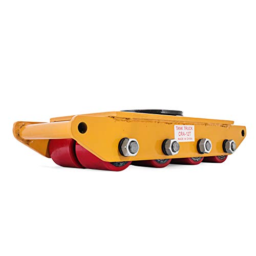 OrangeA 12T Industrial Machinery Mover 26000LBS Machinery Skate with Steel Rollers Cap 360 Degree Rotation (12T)