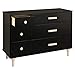 Babyletto Lolly 6 Drawer Assembled Double Dresser, Black/Washed Natural