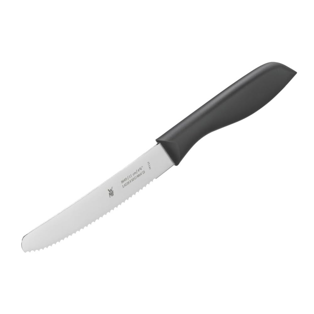 WMF Classic Line Frühstücksmesser Set 6-teilig, 23 cm, Brötchenmesser Wellenschliff, Brotzeitmesser, Spezialklingenstahl, Kunststoffgriff, schwarz 4