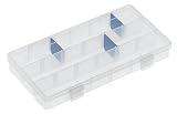 Flambeau 3003 Tuff Tainer See-Through Storage Box, 9.125" L x 5" W x 1.25" D,  9 Zerust Dividers