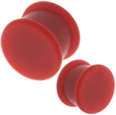 2 Pieces 8 6 4 2 0 00 Gauges Gauge 3mm 4mm 5mm 6mm 8mm 10mm 12mm 14mm 16mm 18mm 20mm 22mm 24mm 26mm 28mm 30mm plugs and tunnels silicone 8g 6g 4g 2g 0g 00g gauges for ears Stretcher fit double flare 1/2 9/16 5/8 11/16 3/4 7/8 15/16 inch Taper Expander Body Piercing Jewelry red by MoDTanOiz