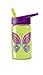 Crocodile Creek Girls Eco Butterfly Flip Straw Tritan Drinking Bottle, Green, 7