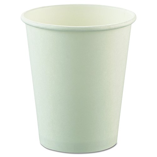 SOLO Cup Company U508NU Uncoated Paper Cups, Hot Drink, 8oz, White (Case of 1000)