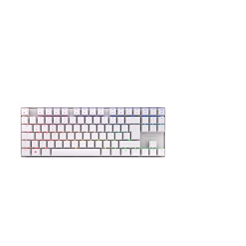 CHERRY MX 8.2 TKL Wireless, Kabellose Gaming-Tastatur ohne Nummernblock, Deutsches Layout (QWERTZ), mit Metallkoffer für Transport, MX Brown Switches, Weiß