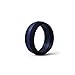 Thin Blue Line Silicone Wedding Ring Band Flexible Hypoallergenic Active Wear for...