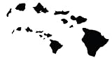 Hawaiian Island Chain Vinyl Decal Hawaii Stickers Black