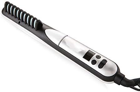 Straightening Brush, Hair Straightener Brush, Ceramic Anti Scald Hair Straightening Brush Travel Dual Voltage Straightener Brush- Digital LCD - Anion Hair Care - Anti-Scald Hair Brush