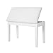 SONGMICS Wooden Duet Piano Bench with Padded Cushion and Music Storage White ULPB75WT